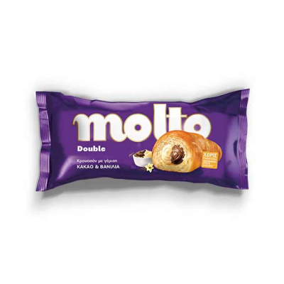 MOLTO CROISSANT FILLED WITH COCOA & VANILLA FLAVOUR CREAM 92gr