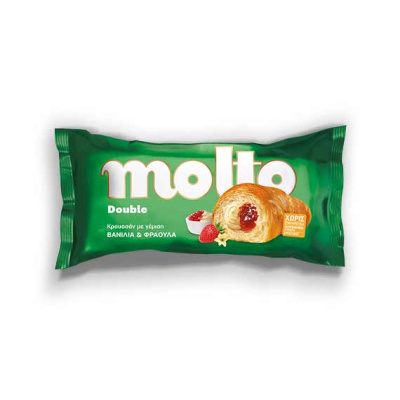 MOLTO CROISSANT FILLED VANILLA & STRAWBERRY 92gr