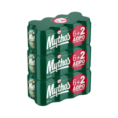 MYTHOS BEER 5%VOL 330ml 18pcs+6FREE