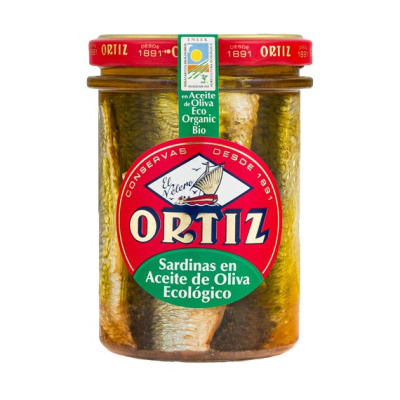 ORTIZ SARDINES IN ORGANIC OLIVE OIL 190gr