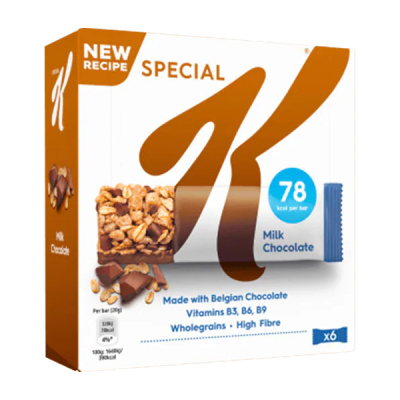 KELLOGG'S SPECIAL K MILK CHOCOLATE 6bars 120gr