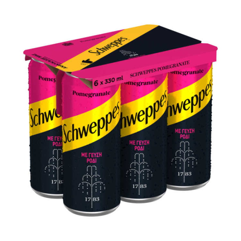 SCHWEPPES SODA FLAVOUR POMEGRANATE 330ml 6pcs