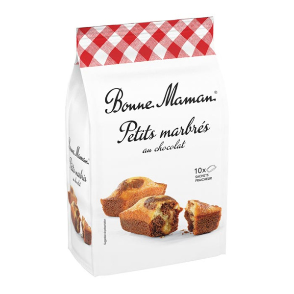 BONNE MAMAN MINI CHOCOLATE MARBLE CAKE 300gr 10pcs