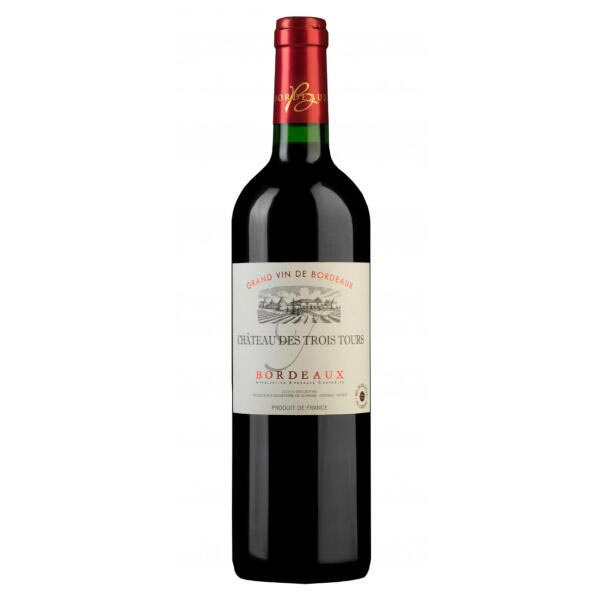 CHATEAU DES TROIS TOURS Bordeaux Κόκκινος Οίνος 12.5%VOL. 750ml