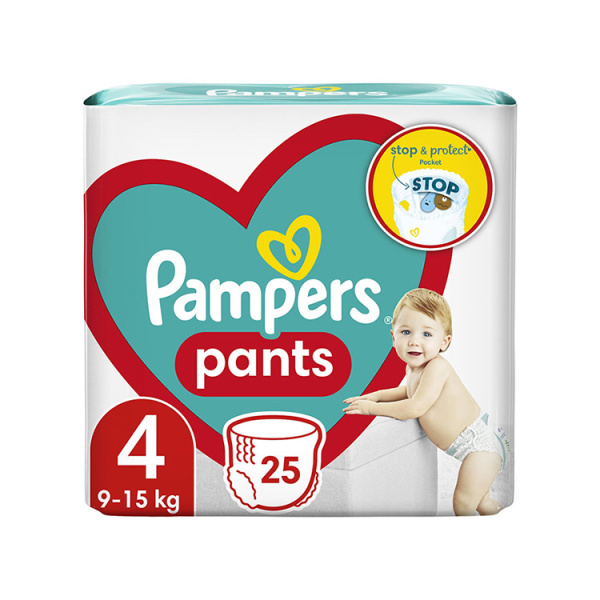 PAMPERS PANTS No4 9-15kg 25pcs