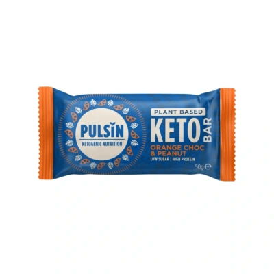 PULSIN KETO PROTEIN BAR ORANGE CHOC & PEANUT 50gr