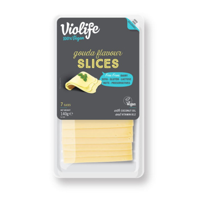 VIOLIFE VEGAN CHEESE GOUDA FLAVOUR SLICES 140gr