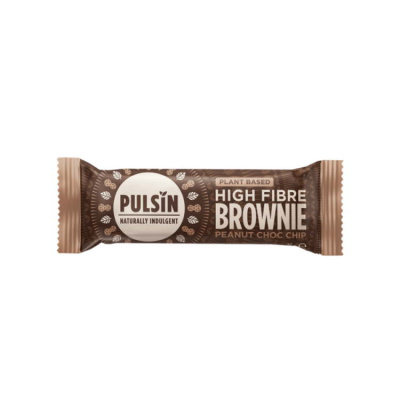 PULSIN PEANUT CHOC CHIP HIGH FIBRE BROWNIE BAR 35gr