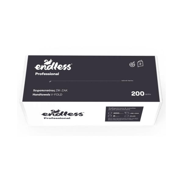 ENDLESS PROFESSIONAL HANDTOWELS WHITE ZIK-ZAK 200pcs