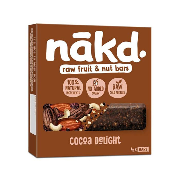 NAKD RAW FRUIT & NUT BAR COCOA DELIGHT 35gr 4pcs