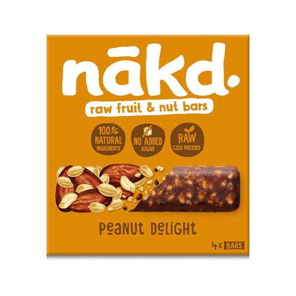 NAKD RAW FRUIT & NUT BAR PEANUT DELIGHT 35gr 4pcs