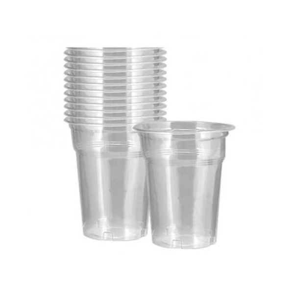 DECORATA CRYSTAL PLASTIC CUPS 300ml 50pcs