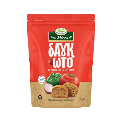 TO MANNA CRISPY BITES WITH TOMATO, PEPPER & ONION 110gr