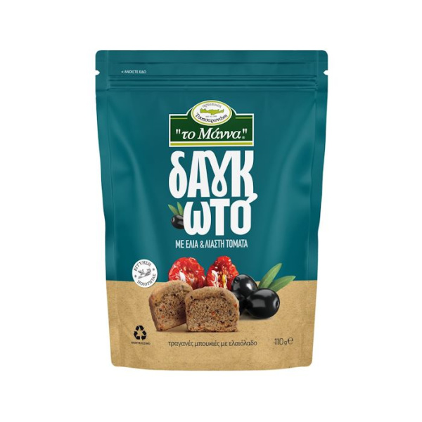 TO MANNA CRISPY BITES WITH OLIVE & SUN DRIED TOMATO 110gr