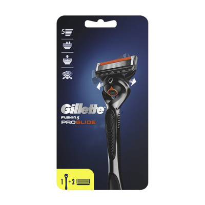 GILLETTE Fusion5 Proglide Ανδρική Ξυριστική Μηχανή 1τεμ. + 2 Ανταλλακτικά