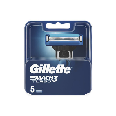 GILLETTE MACH3 TURBO REPLACEMENT RAZOR HEADS 5pcs