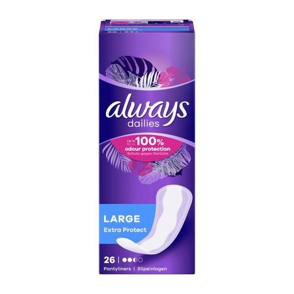 ALWAYS DAILIES LARGE EXTRA PROTECT 26pcs