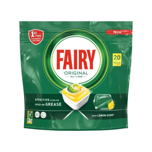 FAIRY ORIGINAL ALL IN ONE DISHWASHER TABLET WITH LEMON 20tabs 270gr