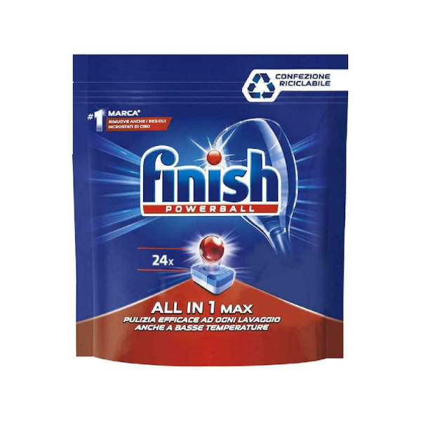 FINISH Powerball Κάψουλες Πλυντηρίου Πιάτων All In One 24tabs 384gr
