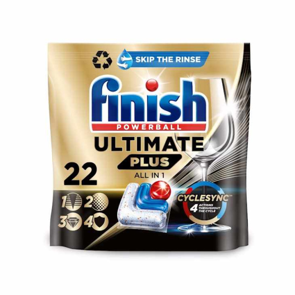 FINISH POWERBALL ULTIMATE PLUS DISHWASHER CAPS ALL IN ONE 22caps 268gr