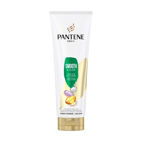 PANTENE PRO-V Conditioner Smooth & Sleek για Φριζαρισμένα, Θαμπά Μαλλιά 220ml