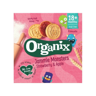 ORGANIX BISCUITS SANDWICH WITH STRAWBERRY & APPLE 8x8gr bio