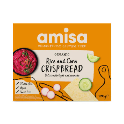 AMISA RICE AND CORN CRISPBREAD 120gr bio