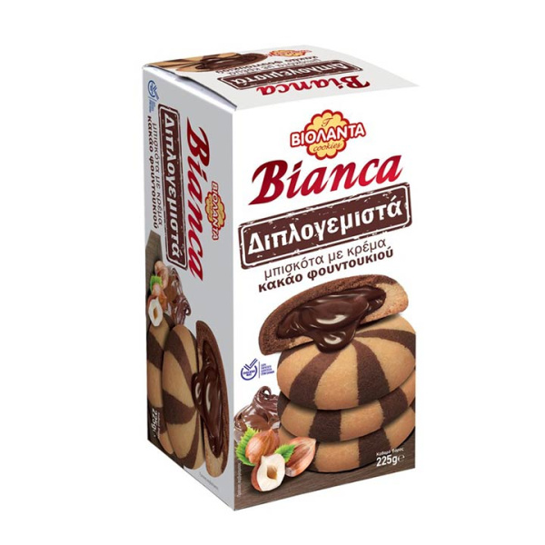 VIOLANTA BIANCA DOUBLE FILLED WITH COCOA HEZELNUT CREAM 225gr