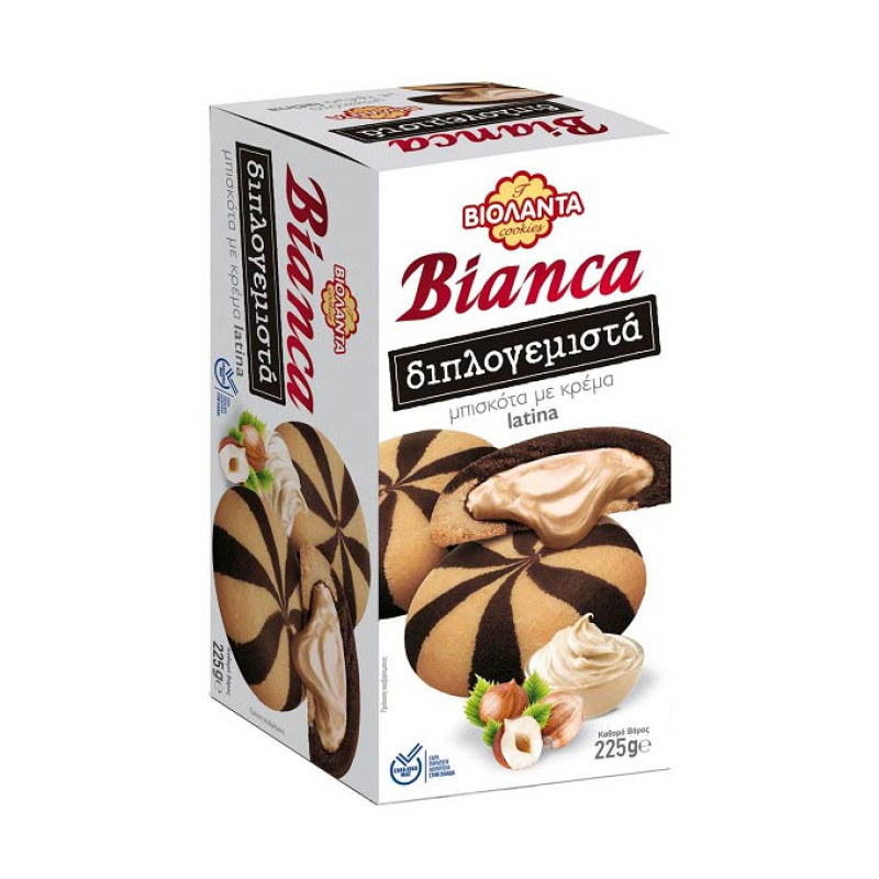 VIOLANTA BIANCA BISCUITS DOUBLE FILLED WITH LATINA 225gr