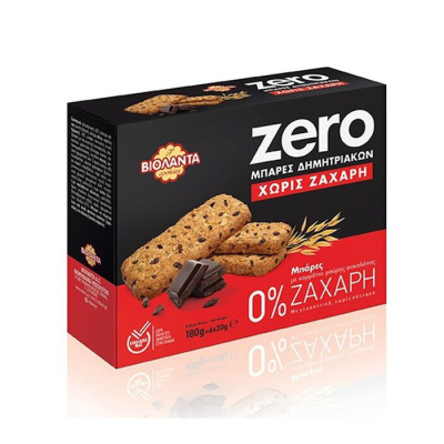 VIOLANTA ZERO CEREAL BAR WITH CHOCOLATE 6x30gr