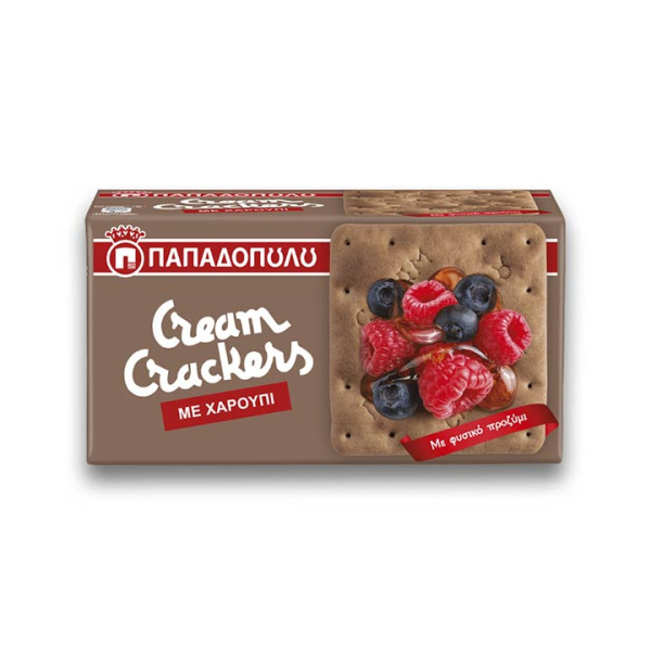 ΠΑΠΑΔΟΠΟΥΛΟΥ Cream Crackers με Χαρούπι 190gr