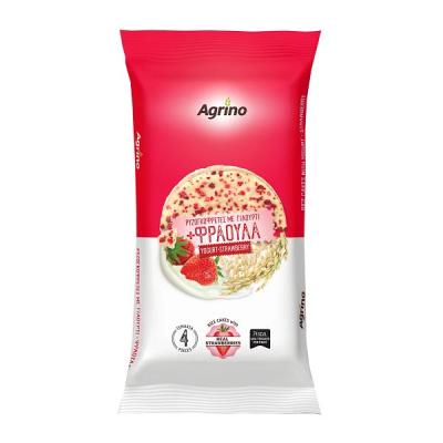 AGRINO RICE CAKES WITH YOGURT AND STRAWBERRY 4pcs 64gr