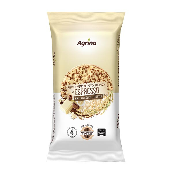 AGRINO RICE CAKES WITH WHITE CHOCOLATE AND ESPRESSO 4pcs 64gr