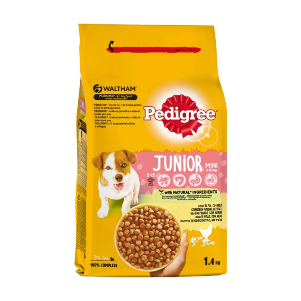 PEDIGREE Τροφή για σκύλους Junior με Κοτόπουλο και Ρύζι 1,4kg