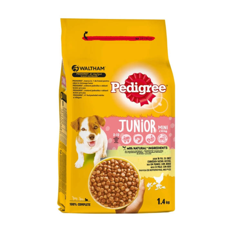 PEDIGREE FOOD FOR JUNIOR DOG WITH CHICKEN AND RICE 1.4kg