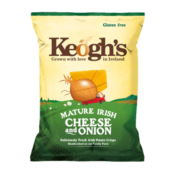 KEOGH'S CRISPS WITH CHEESE AND ONION 40gr