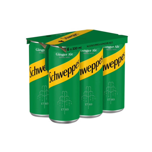 SCHWEPPES GINGER ALE CAN 330ml 6pcs