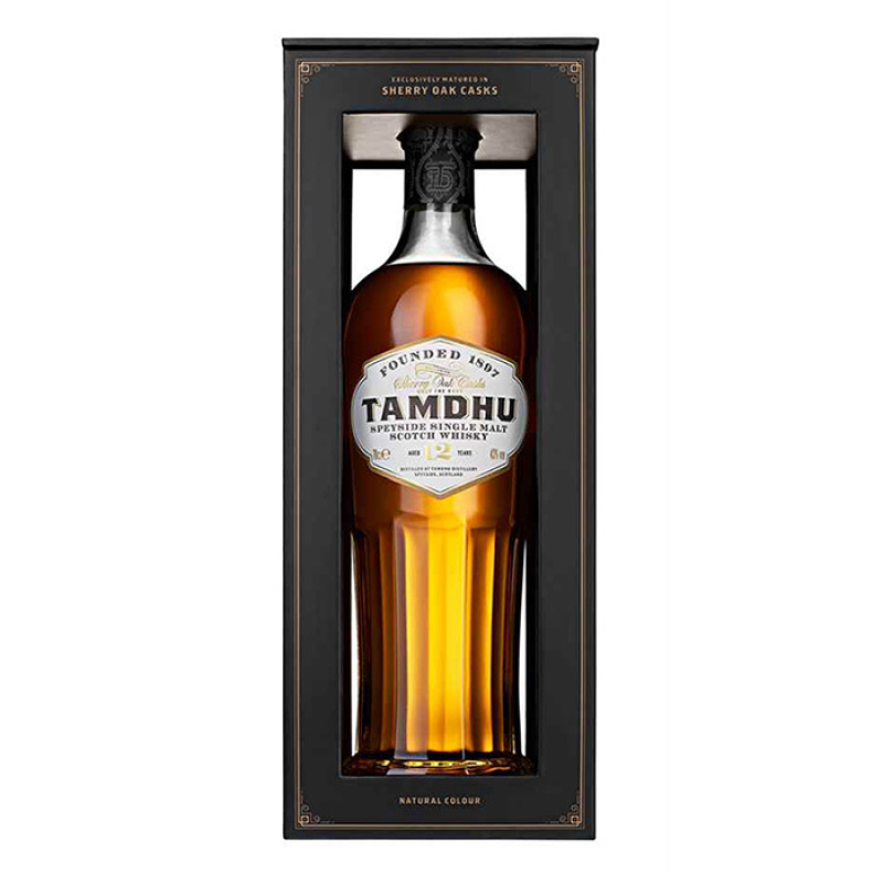 TAMDHU 12YO SINGLE MALT WHISKY IN SHERRY OAK CASKS 43%VOL 700ml