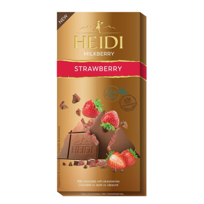 HEIDI MILK CHOCOLATE WITH STRAWBERRY 80gr