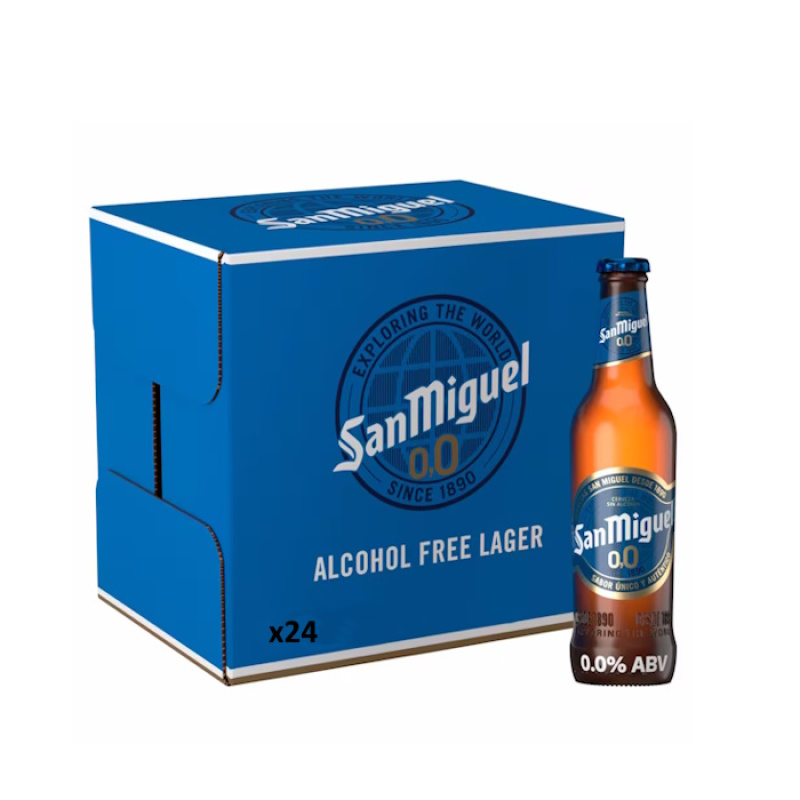 SAN MIGUEL 0%VOL ALCOHOL 24x330ml