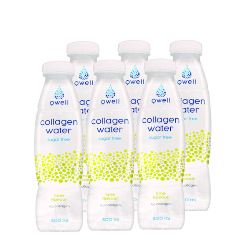 QWELL WATER COLLAGEN LIME 500ml 6pcs