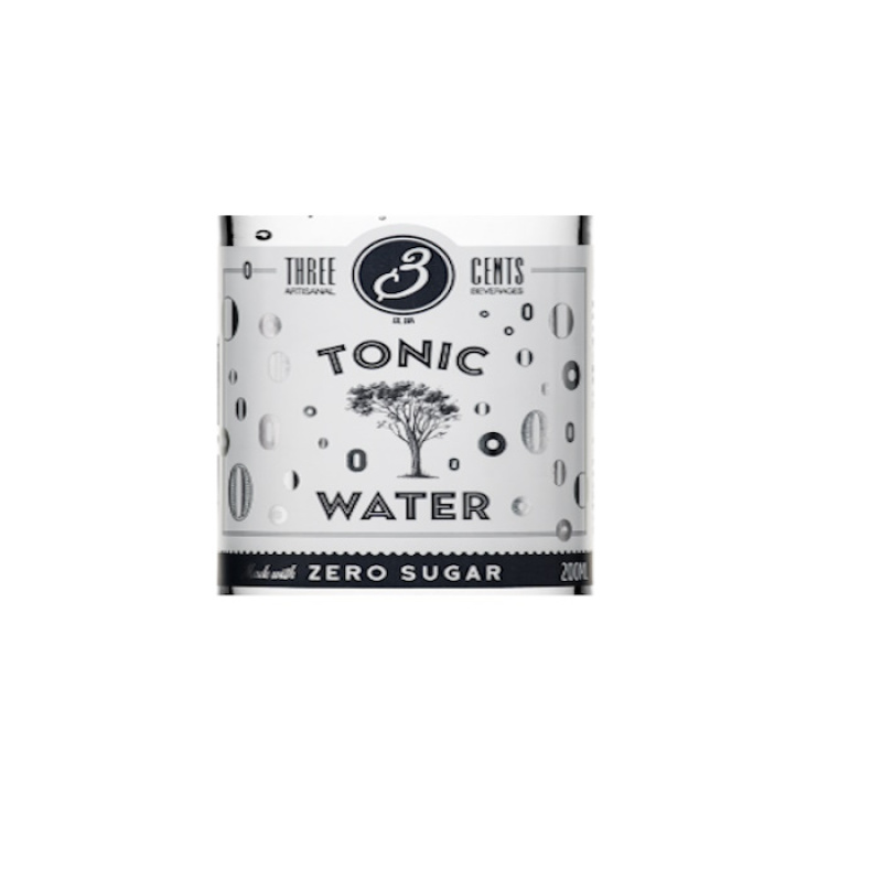 THREE CENTS TONIC WATER ZERO 24x200ml