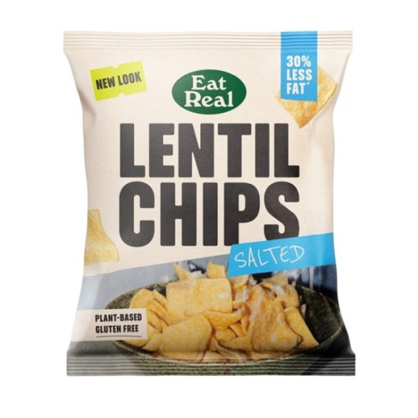 EAT REAL LENTIL CHIPS SALTED 95gr