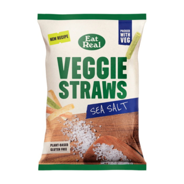 EAT REAL VEGGIES STRAWS SEA SALT 110gr