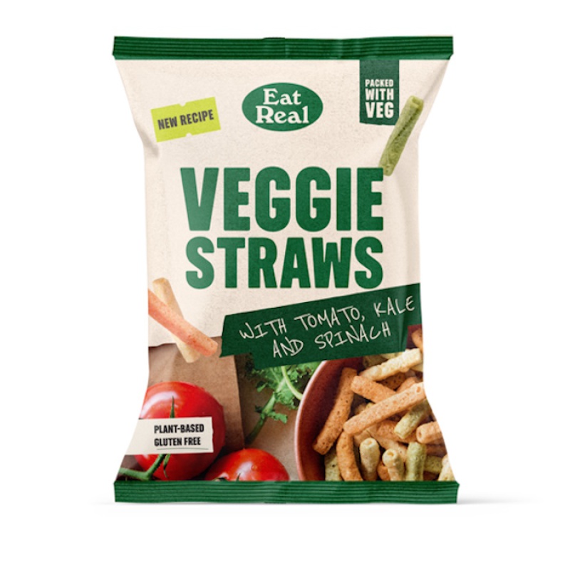 EAT REAL Chips Veggie Straws Ντομάτα, Kale και Σπανάκι 110gr