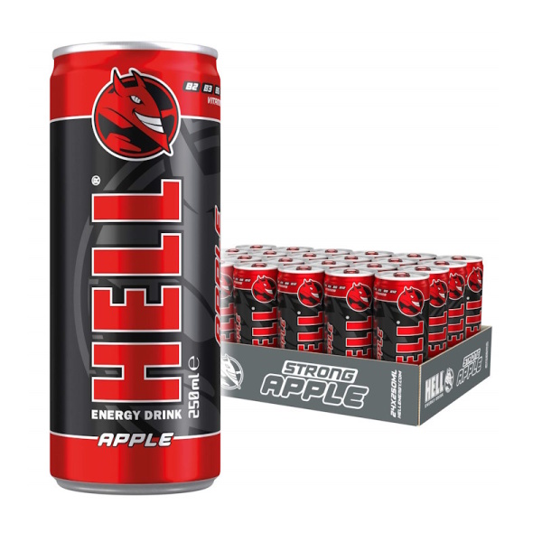 HELL ENERGY DRINK STRONG APPLE 24x250ml