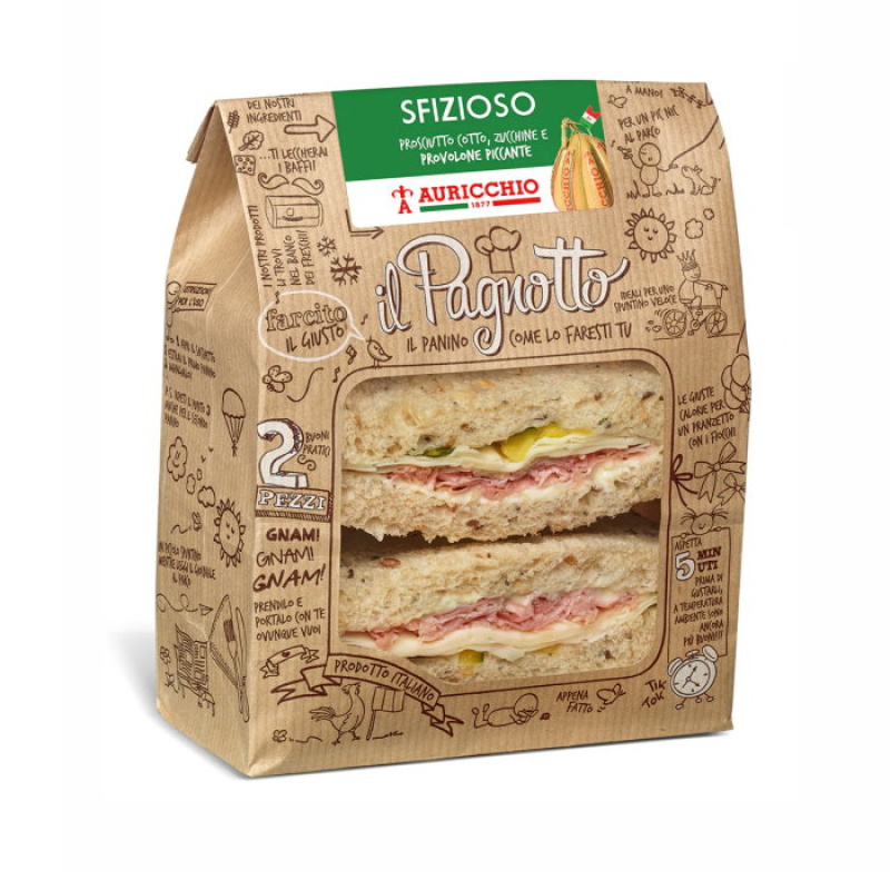 IL PAGNOTTO SFIZIOSO COTTO PROVOLONE SANDWICH 160gr