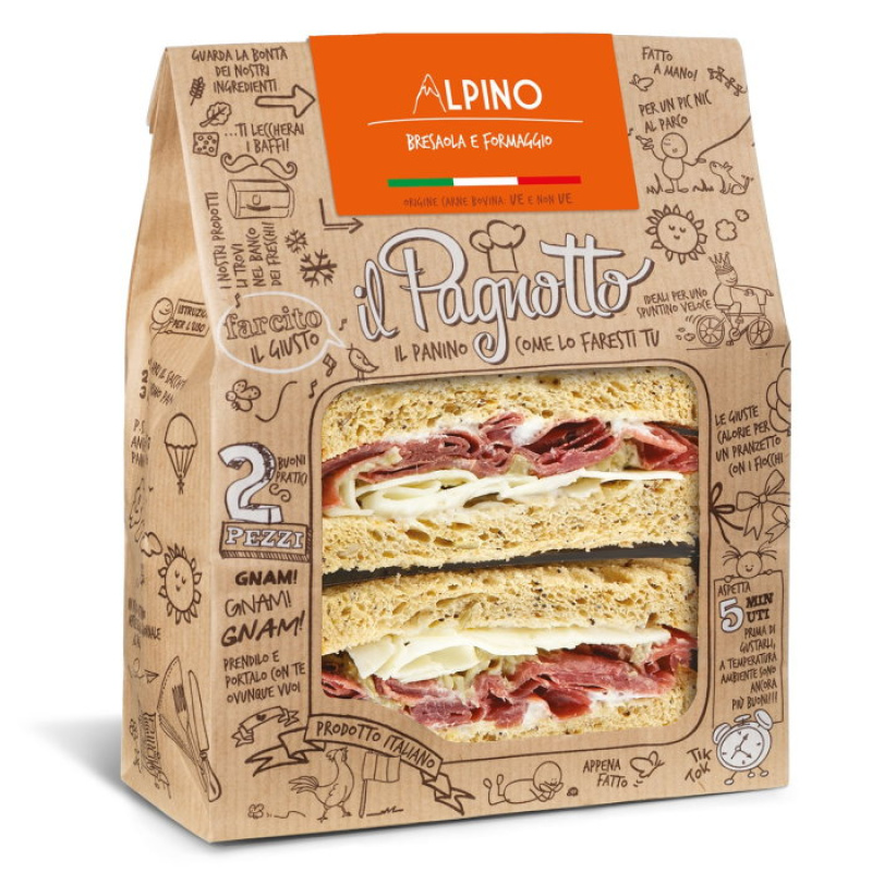 IL PAGNOTTO Alpino Bresaola Σάντουιτς 160gr