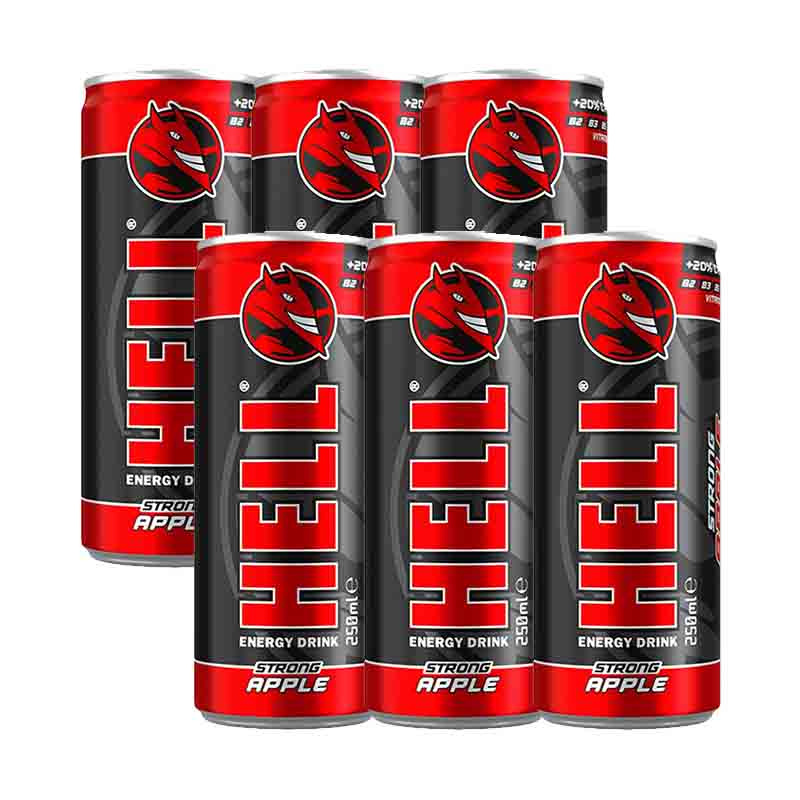 HELL ENERGY DRINK STRONG APPLE 6x250ml