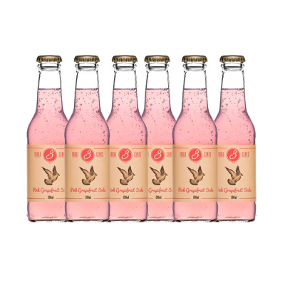 THREE CENTS PINK GRAPEFRUIT SODA 6x200ml